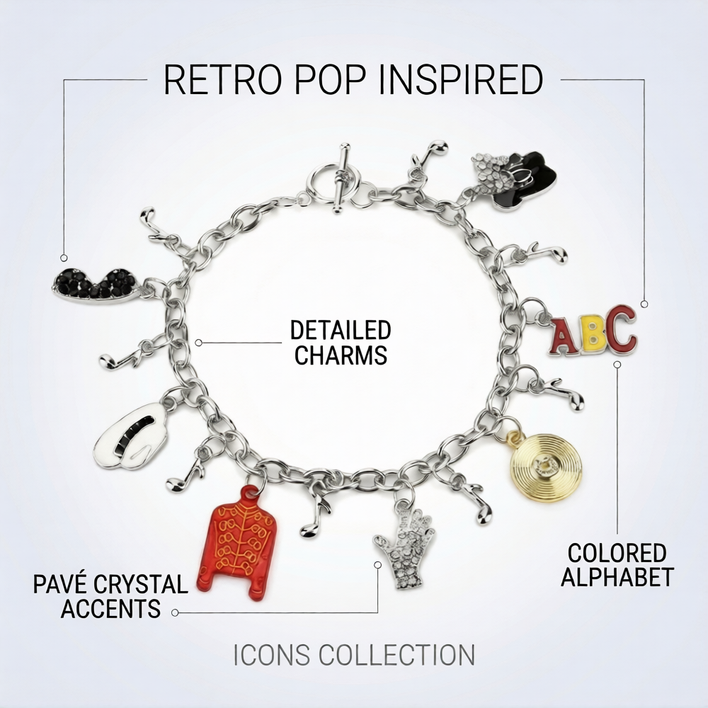 A Pulseira de Berloques Ícones do Pop